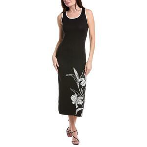 Sam Edelman Womens  Knit Floral Maxi Dress, Black